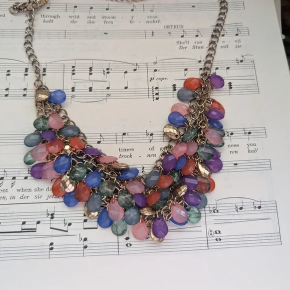 Multicolor Statement Necklace - Picture 10 of 11